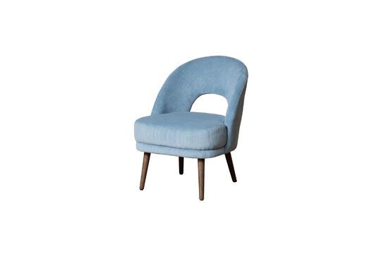 Cyrus blauwe stoffen fauteuil Productfoto