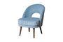 Miniatuur Cyrus blauwe stoffen fauteuil Productfoto