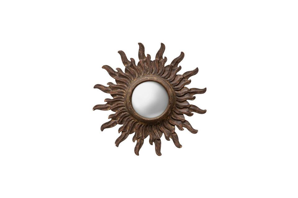 Ontdek de rauwe elegantie van de Miroir en bois foncé Brune