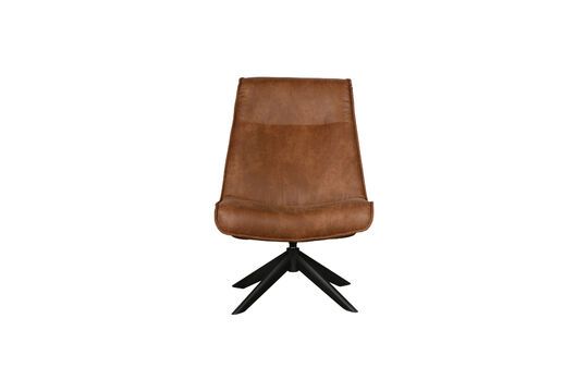 Draaifauteuil van bruin kunstleer Skyler Productfoto