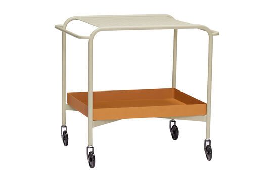 Duwende bruine metalen trolley Productfoto