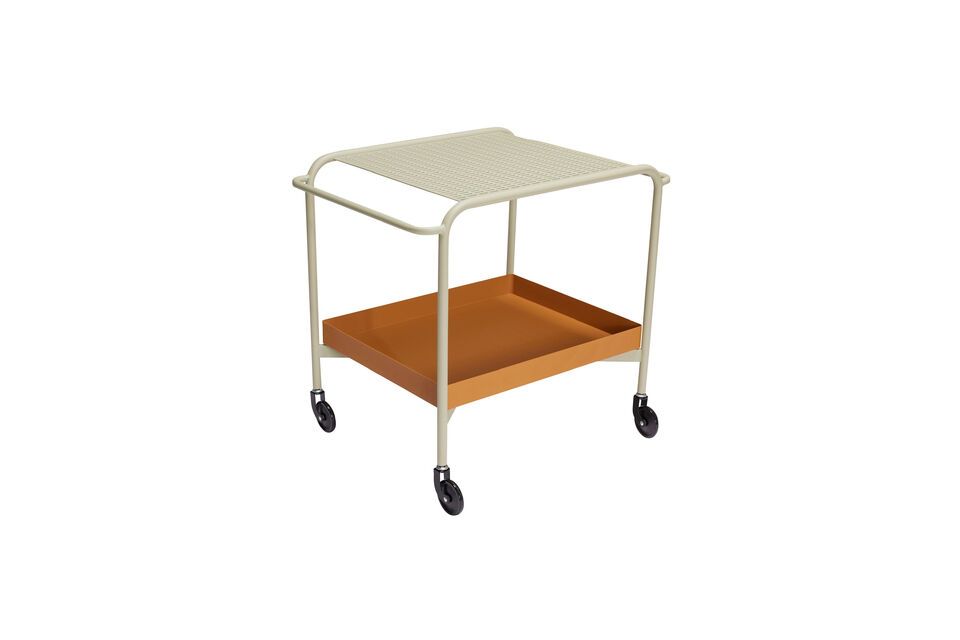 Duwende bruine metalen trolley - 5