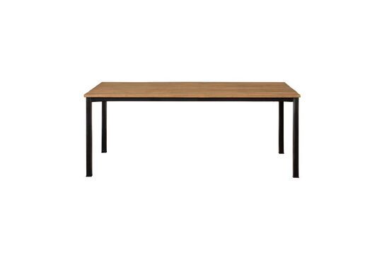 Eigentijdse beige teakhouten tuintafel Productfoto