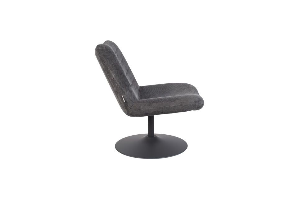 Fauteuil van grijze stof Bubba - 4