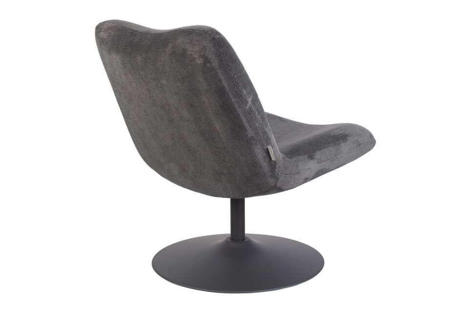 Fauteuil van grijze stof Bubba - 5