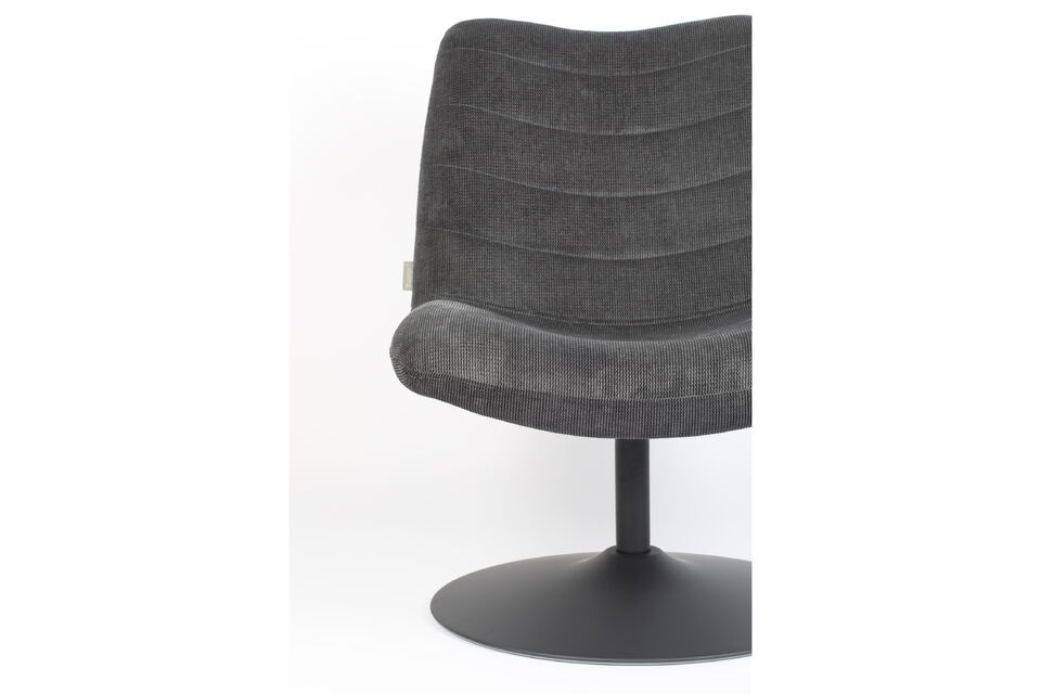 Fauteuil van grijze stof Bubba - 7