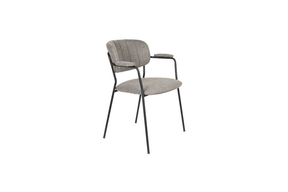 Fauteuil van grijze stof Jolien White Label