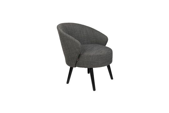 Fauteuil van grijze stof Waldo Productfoto