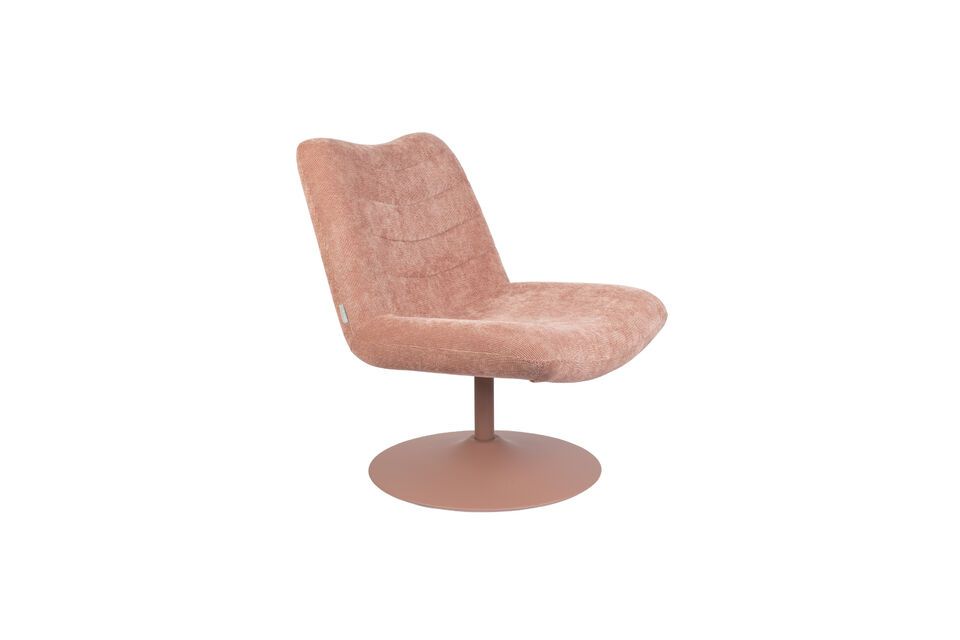 Fauteuil van roze stof Bubba Zuiver