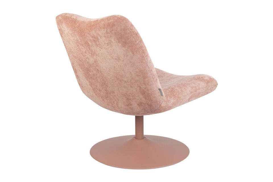 Fauteuil van roze stof Bubba - 5