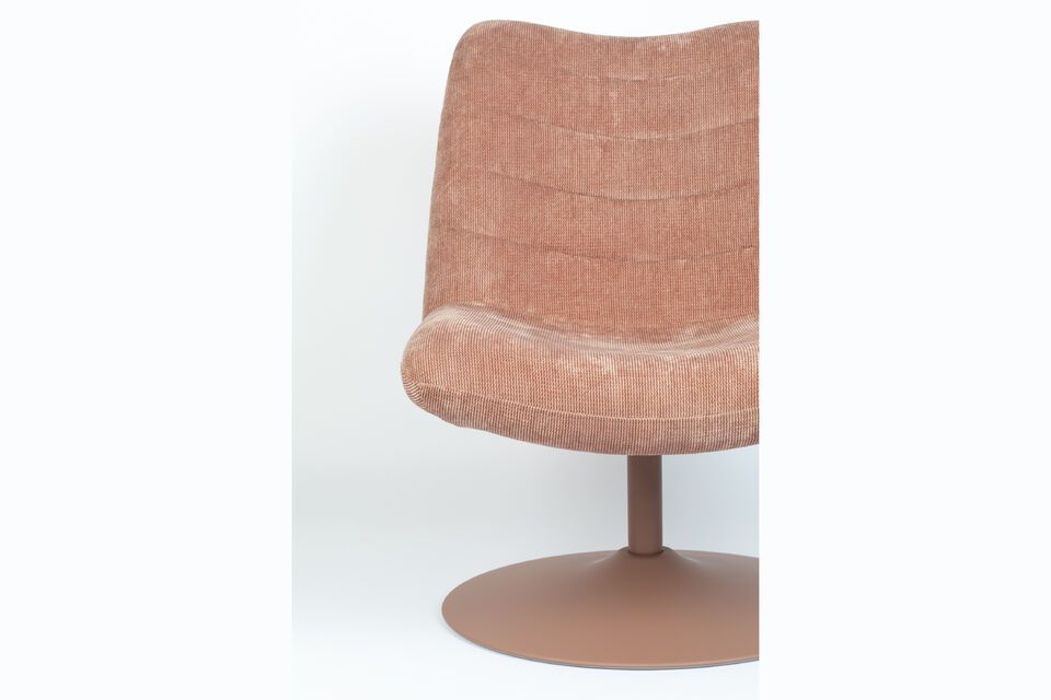 Fauteuil van roze stof Bubba - 7