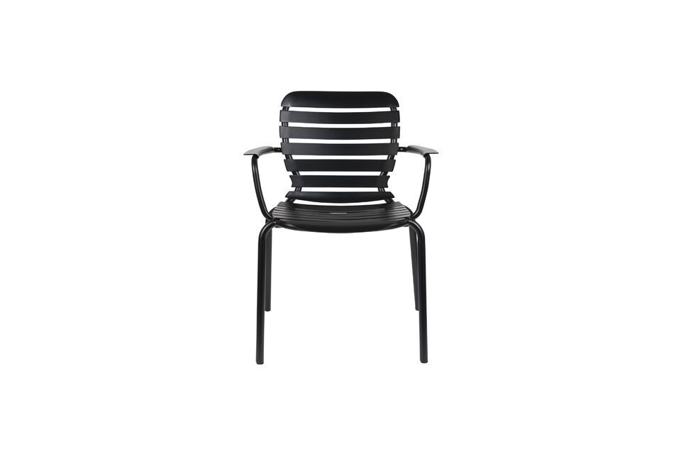 Fauteuil van zwart aluminium Vondel - 4