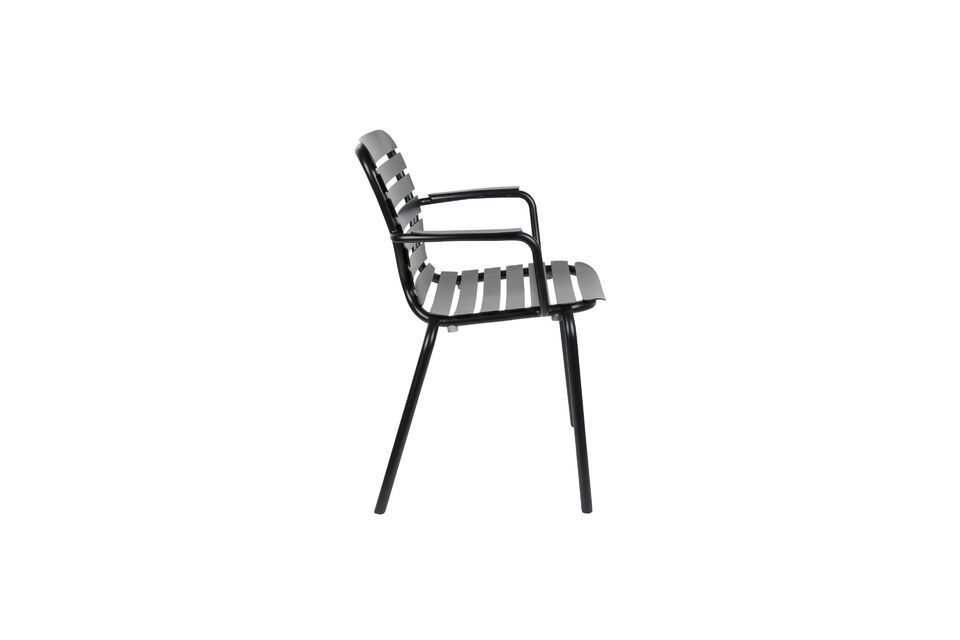 Fauteuil van zwart aluminium Vondel - 5