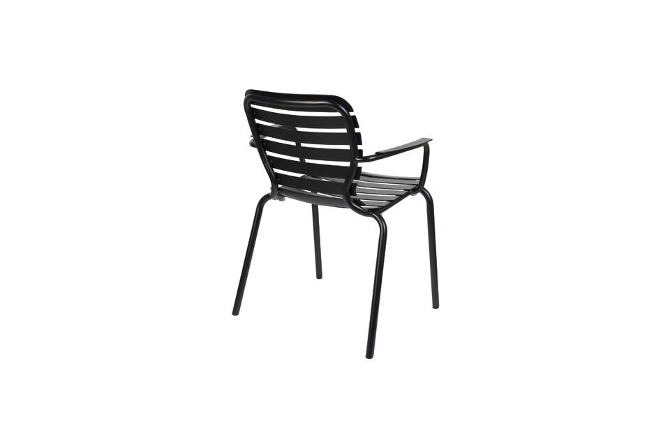 Fauteuil van zwart aluminium Vondel - 6