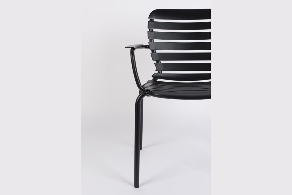 Fauteuil van zwart aluminium Vondel - 8