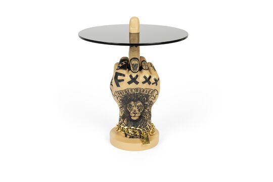 Fother Mucker Lion beige bijzettafel van hars Productfoto