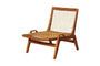 Miniatuur Glasgow beige teakhouten fauteuil Productfoto