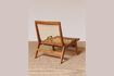 Miniatuur Glasgow beige teakhouten fauteuil 2