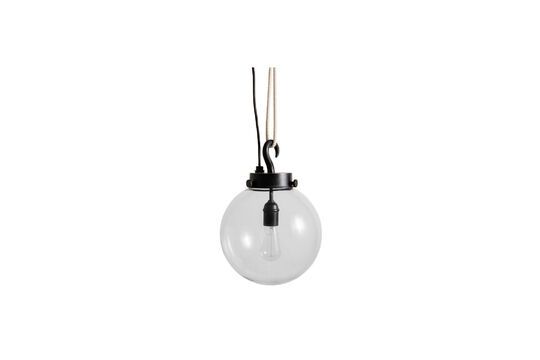 Globe hanglamp zwart messing Productfoto