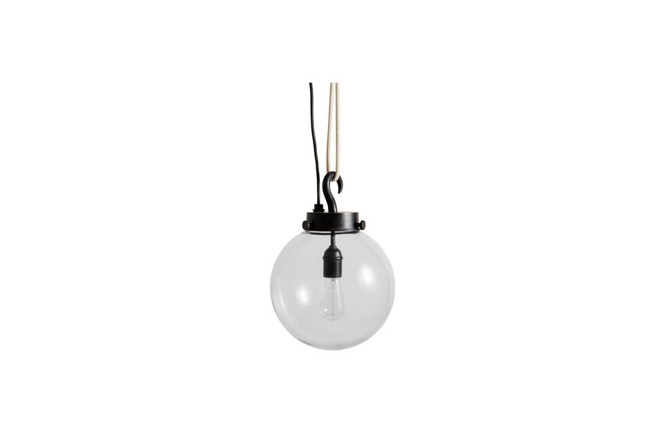 Globe hanglamp zwart messing Chehoma