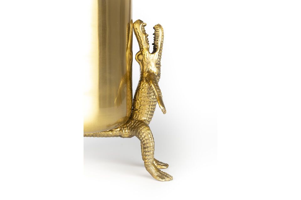 Goud gerecycled aluminium plantenbak Crocodiles L - 6