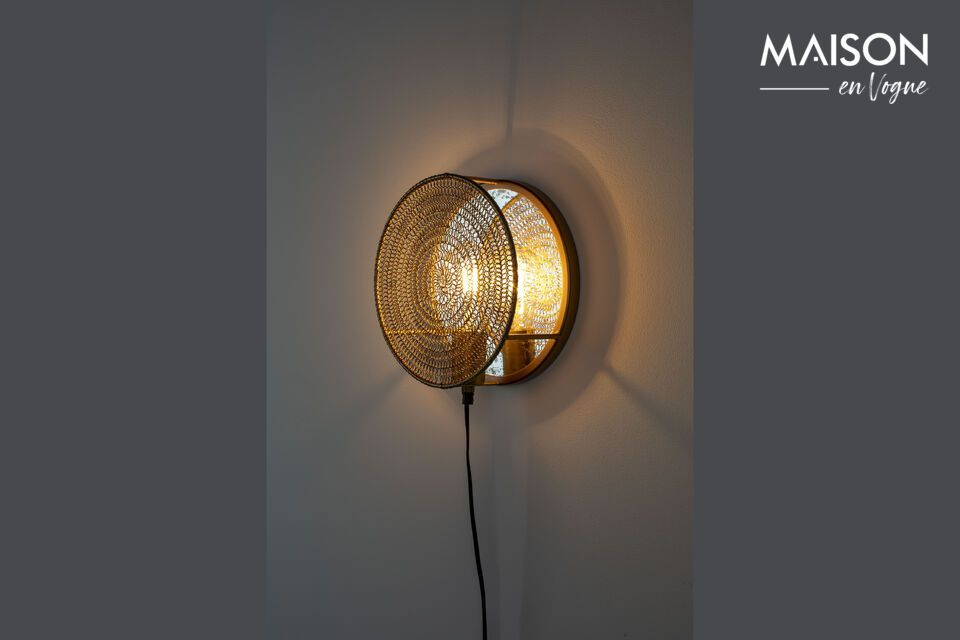 Gouden metalen wandlamp Lea White Label