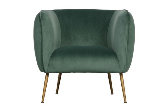 Groen fluwelen fauteuil Scout Productfoto