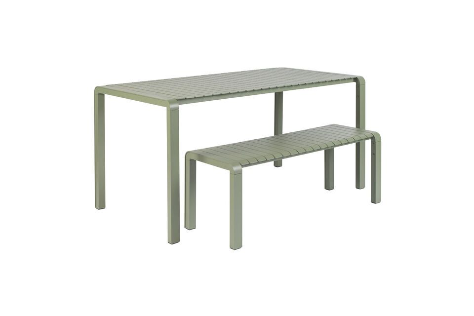 Groene aluminium eettafel Vondel - 2