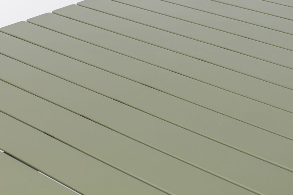 Groene aluminium eettafel Vondel - 4