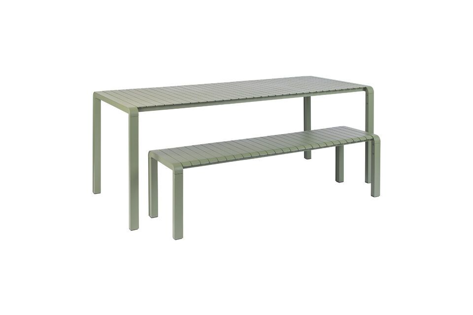 Groene aluminium eettafel Vondel - 3