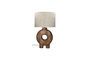 Miniatuur Grote ronde lamp in bruin hout Lampedusa Productfoto