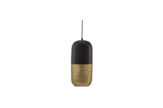 Grote zwarte en gouden metalen hanglamp Tirsa