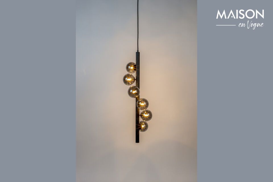 Hanglamp van zwart metaal Monica White Label