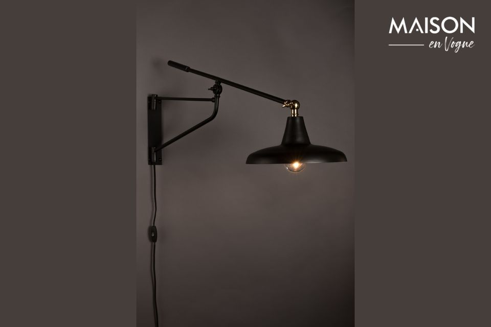 aardolie Heerlijk Dicteren Hector zwarte wandlamp Dutch Bone - 93cm | Maison en Vogue