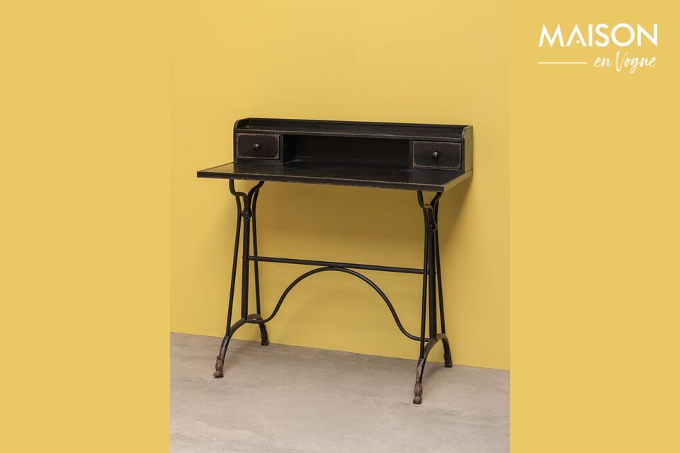 Henri zwart metalen bureau Chehoma