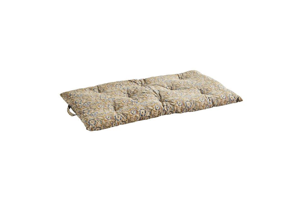 Honinggekleurde katoenen matras met print Double Madam Stoltz