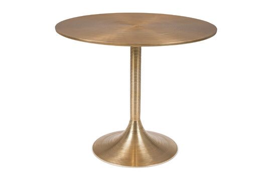 Hypnotising ronde aluminium eettafel in goud Productfoto