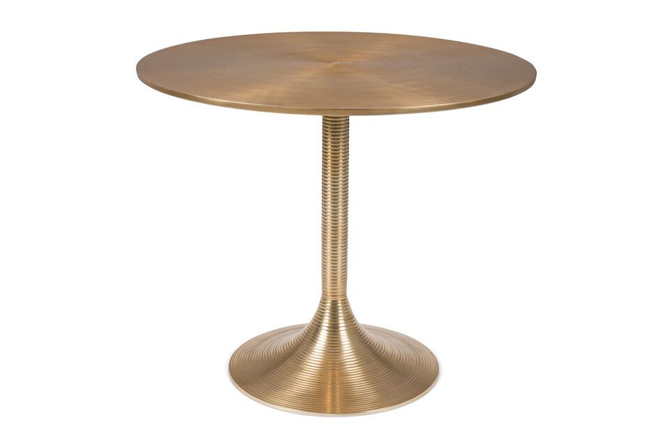 Hypnotising ronde aluminium eettafel in goud Bold Monkey