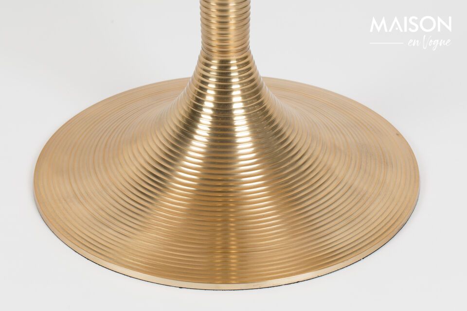 Hypnotising ronde aluminium eettafel in goud - 6