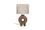 Miniatuur Kleine ronde lamp in bruin hout Lampedusa Productfoto