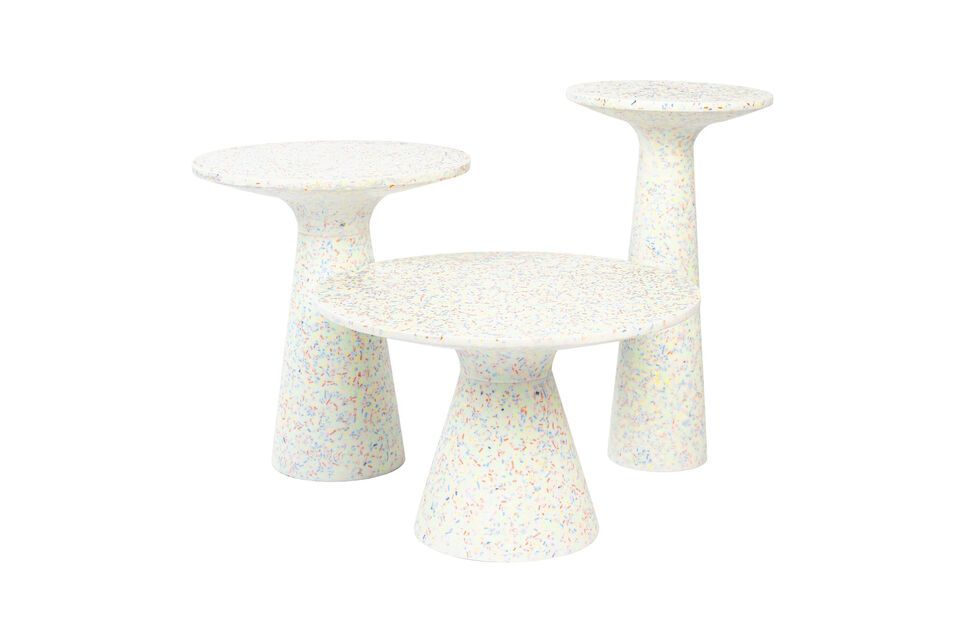 Kleine veelkleurige terrazzo bijzettafel Victoria - 6