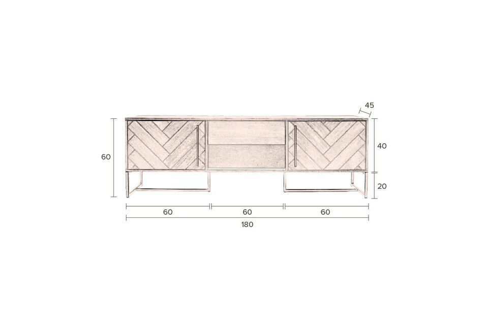 Laag dressoir in eikenhout Class - 12