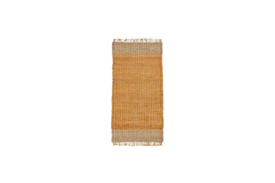 Licht en geel jute tapijt 140x70 cm Val House Doctor