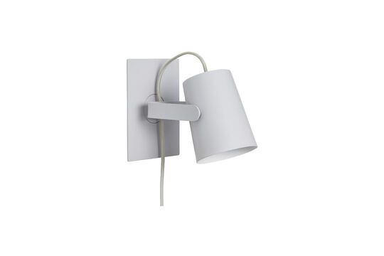 Lichtgrijze metalen wandlamp Ardent Productfoto