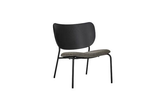 Longa zwarte houten fauteuil Productfoto