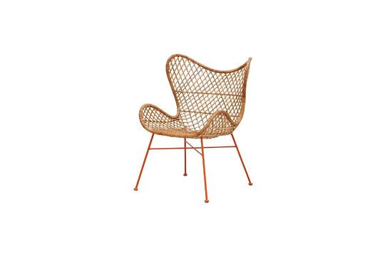 Mandarijn beige rotan fauteuil Productfoto