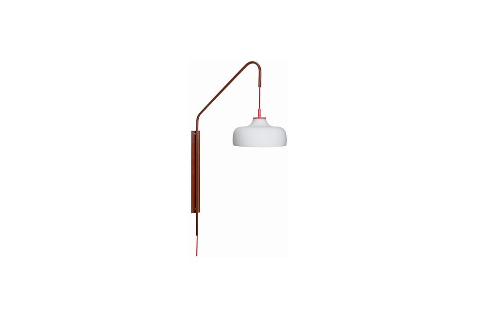 Maroon glazen wandlamp Current Hübsch