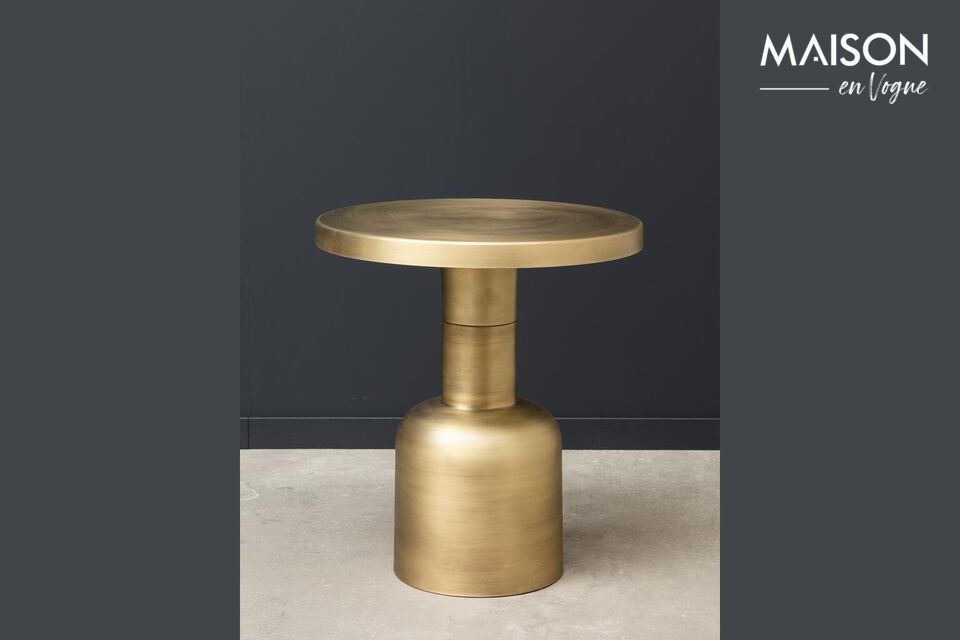 Mitika gouden metalen bijzettafel Chehoma