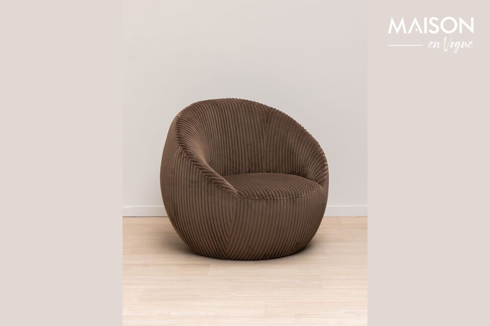 Moka bruin polyester fauteuil Chehoma