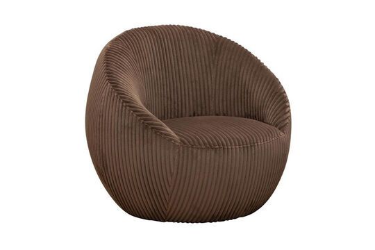 Moka bruin polyester fauteuil Productfoto